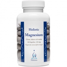 Holistic Magnesium 120mg (organiczny magnez: jabłczan, cytrynian, mleczan)