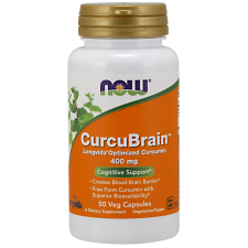 CurcuBrain, Cognitive Support, 400 mg, 50 Veggie kaps NowFoods